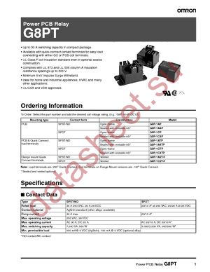 G8P-1AP DC12 datasheet  